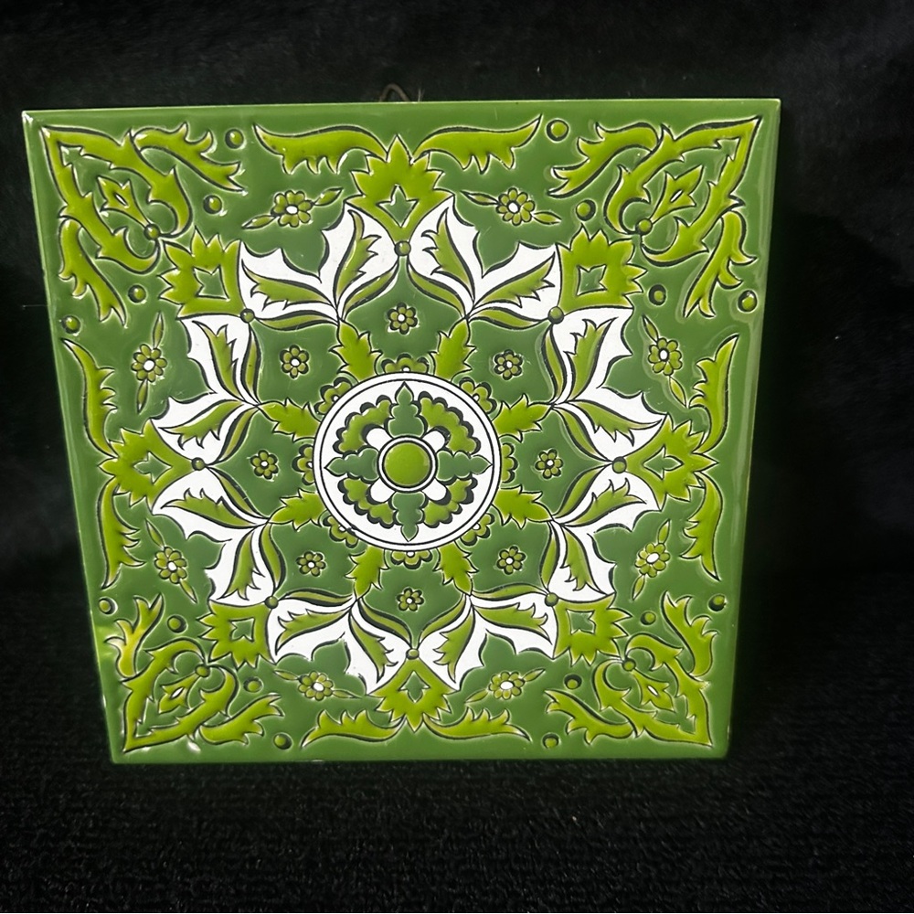 Vintage Handmade Rodos Ceramic Tile